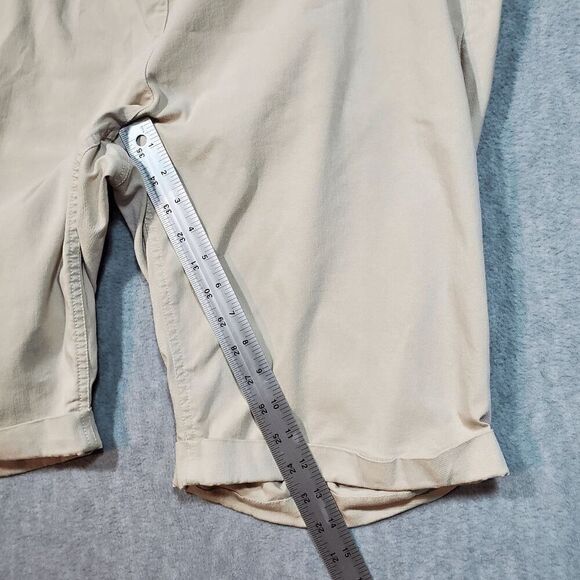 Soft Surroundings Shorts Womens 1X Tan Bermuda Flat Front Regular Fit Outdoor - Picture 6 of 10